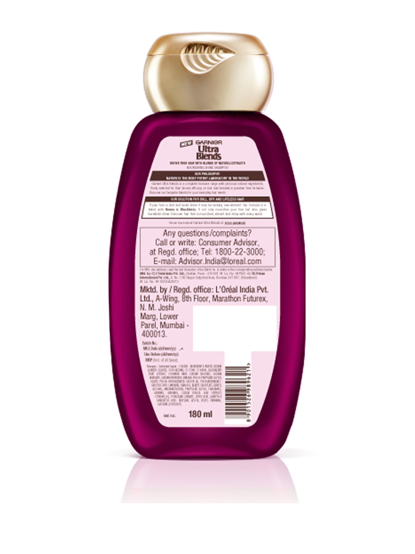 Garnier Ultra Blends Henna and Blackberry Shampoo 190 ml